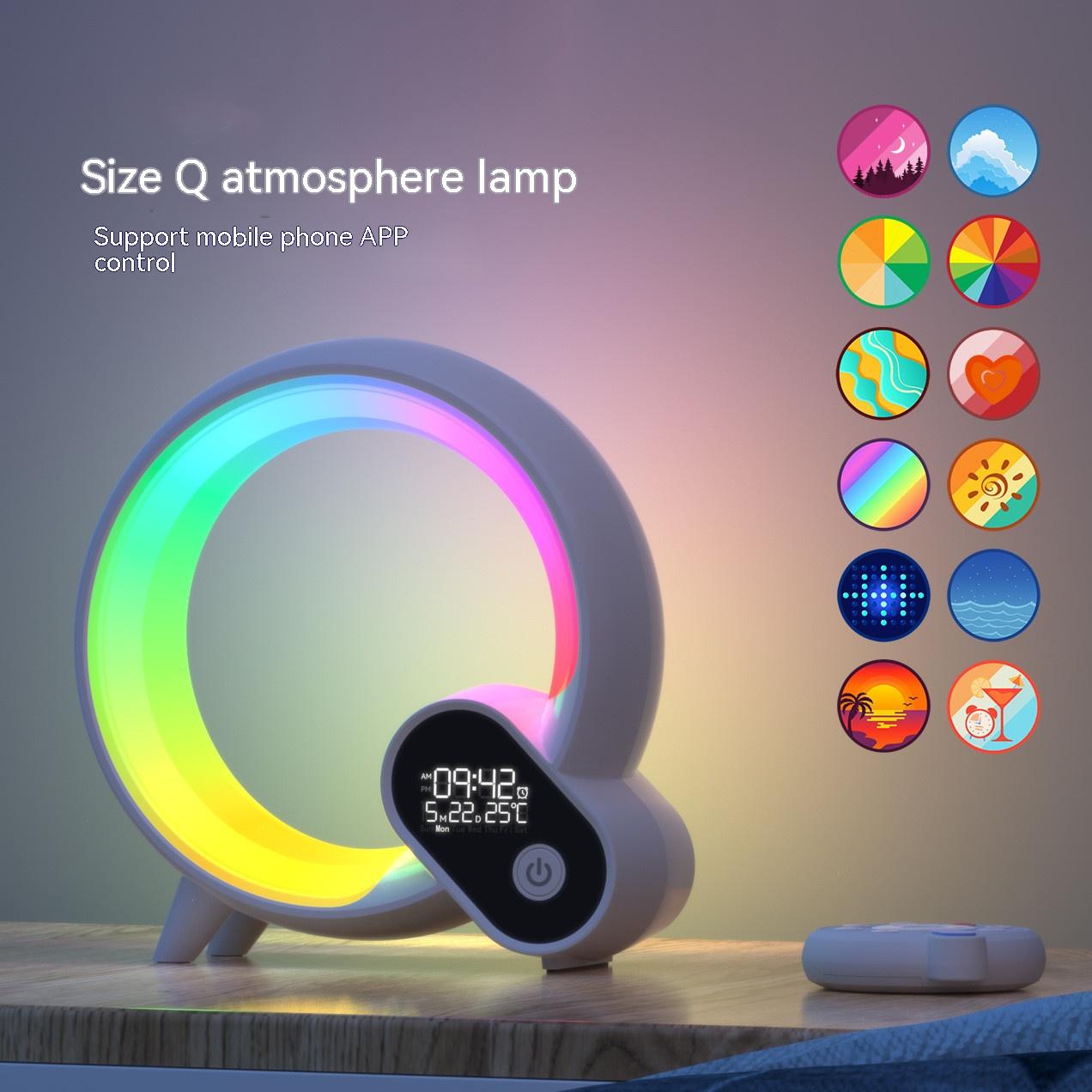AuraRise: Sunrise Alarm Clock with Bluetooth Audio and Colorful Atmosphere Light